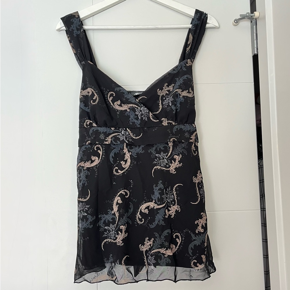 AB Studio Vintage 90s Black Sleeveless Top